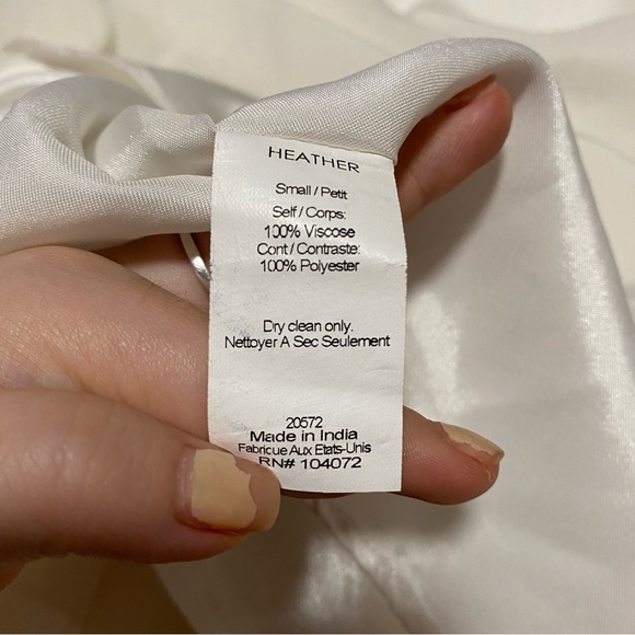 Heather B. women formal dress white little stones size S - Picture 6 of 6